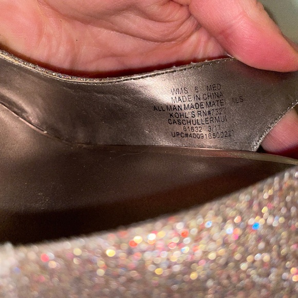 Candie's glitter platform slingback stiletto heel Size 6 - Picture 7 of 7